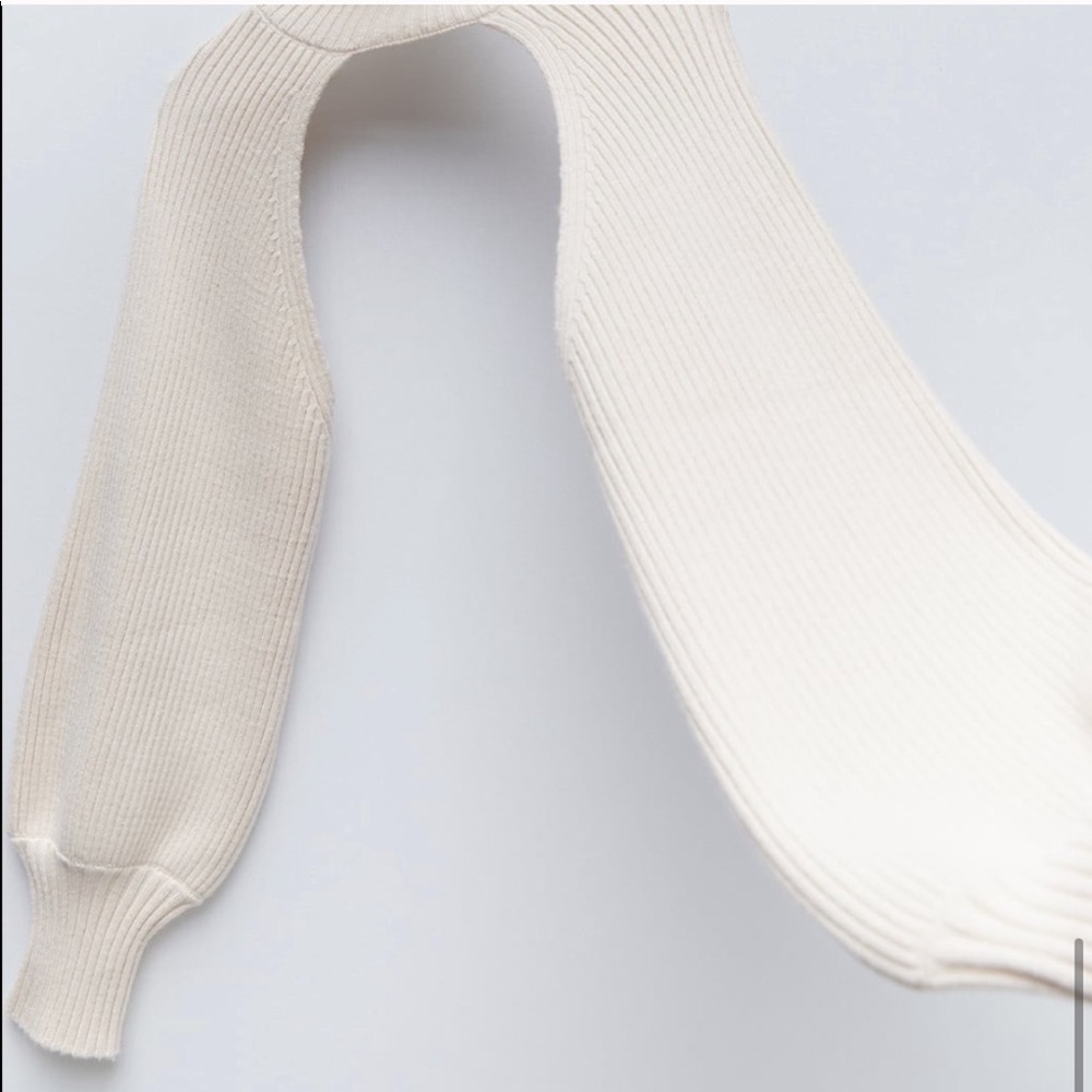 ZARA BNWT Knit Arm Warmer Sweater - Picture 7 of 16